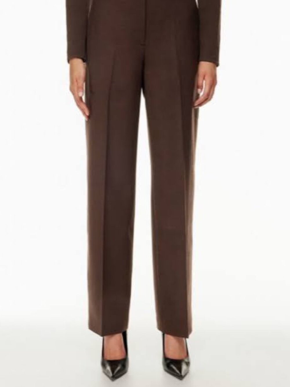 NWT Aritzia Babaton Agency Pant high-waisted wool twill trouser in Cognac